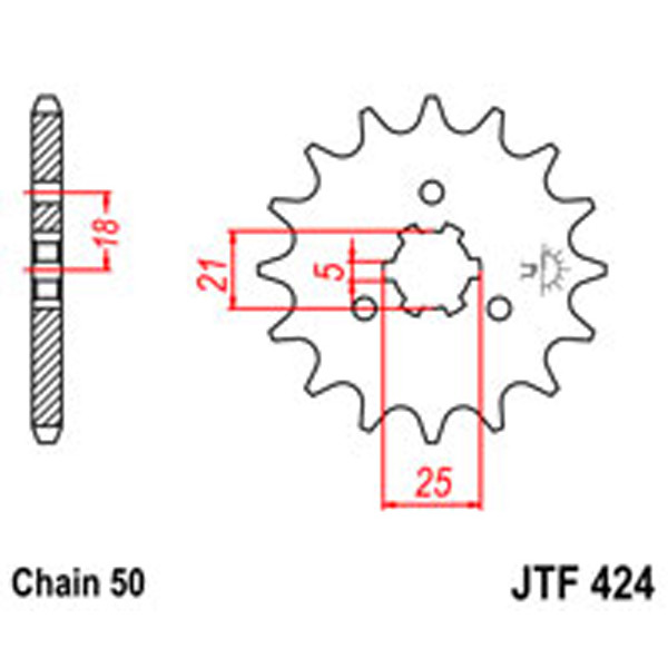 JT JT Gear Box Sprockets G/B 424/567-15T SUZ/YAM